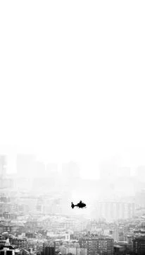 The Helicopter in the sky Stock Photos