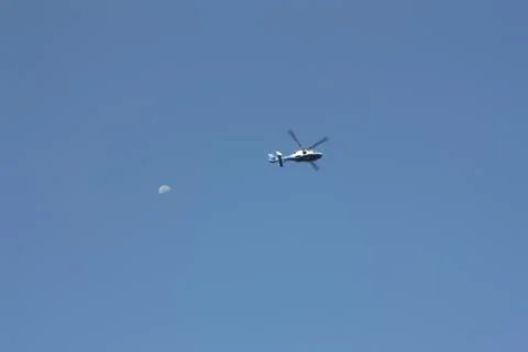 Helicopter in the sky Stock Photos
