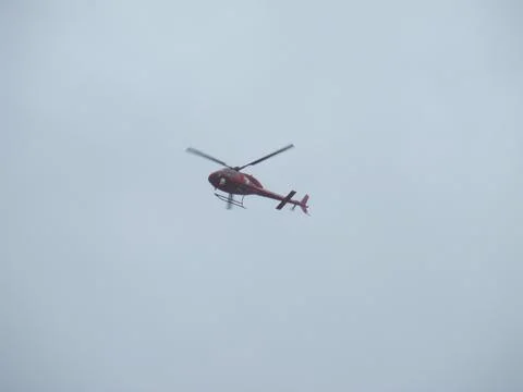 Helicopter in the sky. Stock Photos