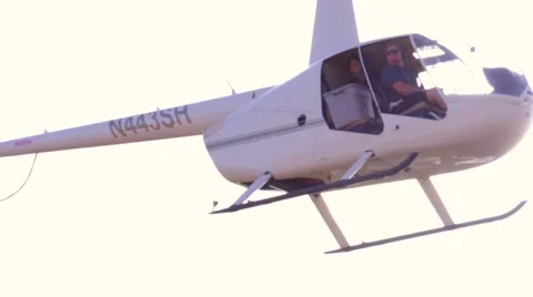 Helicopter In The Sky - very bright Stockbeeldmateriaal 49312798