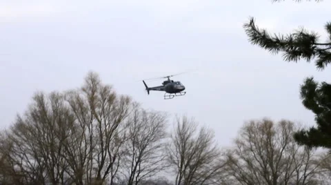 Helicopter. Slow motion. Stock Footage 995049