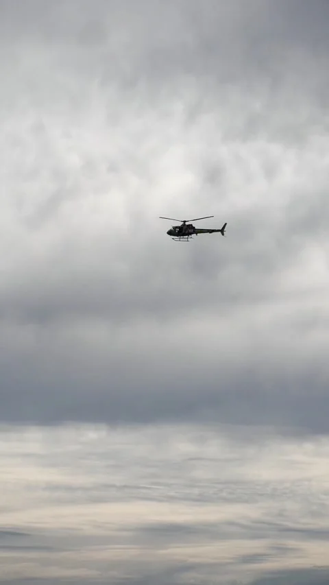 Helicopter slow-motion vertical video Stock Footage 208926278