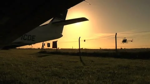 Helicopter - Slowmotion, airplane Stock Footage 8913158