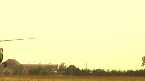 Helicopter - Slowmotion - Flyover Stock Footage