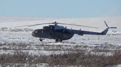 The helicopter spins the screw Video stock 68579807