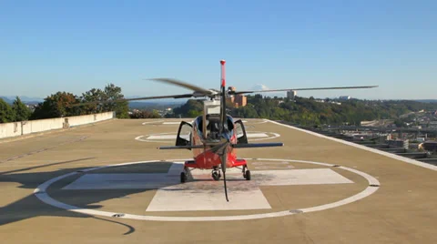 Helicopter Starting Stock Footage 32010351