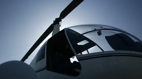 Helicopter With Sunlight Stockbeeldmateriaal 27138376