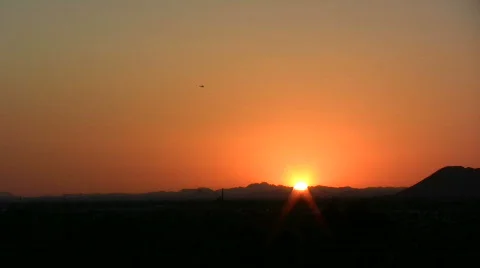 Helicopter sunset 2 Stock Footage 503587