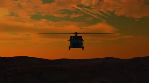 Helicopter on sunset background Stock-Footage 35615616