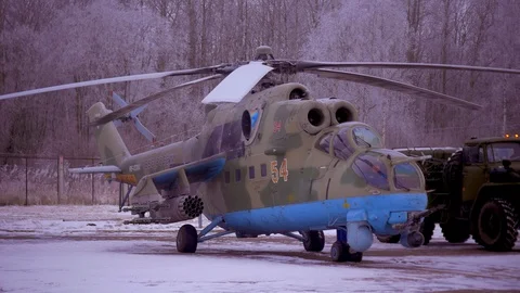 Helicopter take-off. Stock Footage 125100180