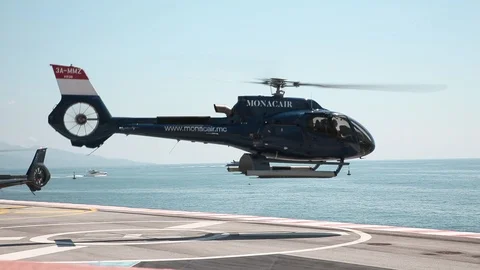 Helicopter take off - Montecarlo Stock Footage 90477010