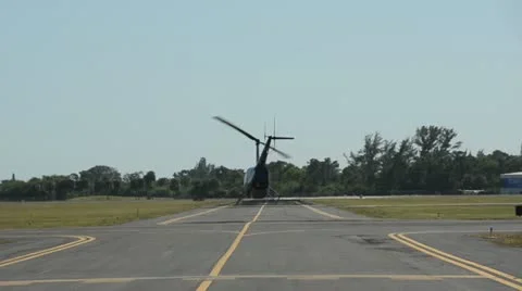 Helicopter takeoff Stock Footage 15441881