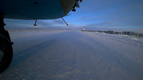 Helicopter takes off from the road Video stock 99468309