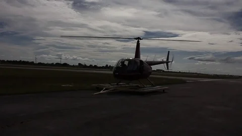 Helicopter taking off 2 Stock Footage 79040834