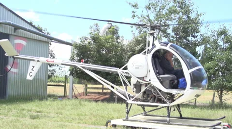 Helicopter Taking Off Stock Footage 34257741