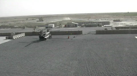 Helicopter taking off (HD) k Stock Footage 703462