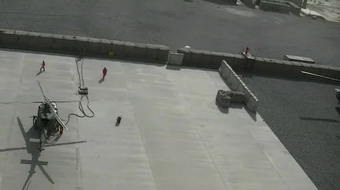 Helicopter taking off (HD) k Stock Footage 703479