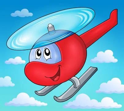 Helicopter theme image - eps10 vector illustration. Stock Illustration