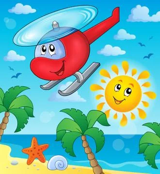 Helicopter theme image - eps10 vector illustration. Illustrazione stock