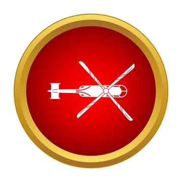 Helicopter top view icon showing aviation transport and flight Stock Illustration