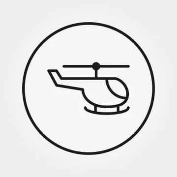 Helicopter. Toy. Universal Icon. Vector. Editable Thin line. Stock Illustration