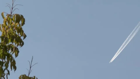 Helicopter trail in the air 3 Stock Footage 325604689