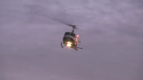 Helicopter turns Stock Footage 533096