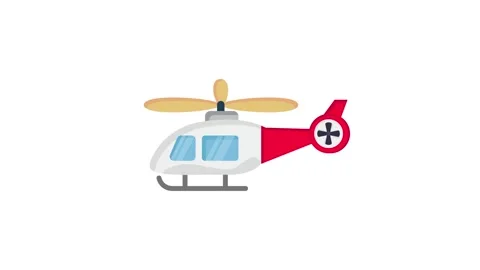Helicopter vector graphic displaying the aircraft's rotors and fuselage, de.. Stock Footage 332453890