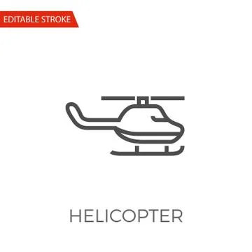 Helicopter Vector Icon Illustrazione stock
