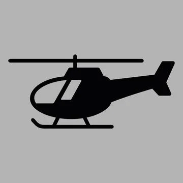 Helicopter vector icon Stock Illustration