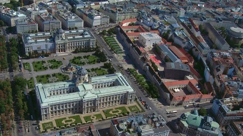 Helicopter Vienna Austria Museums Stock Footage 108010167