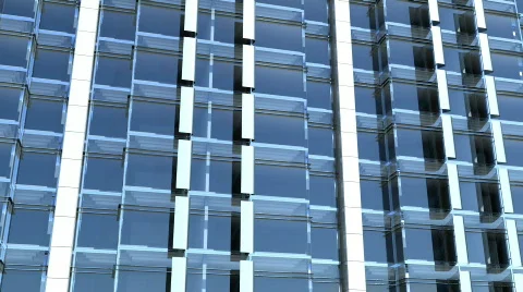 Helicopter view at office facade building  스톡 동영상 524006