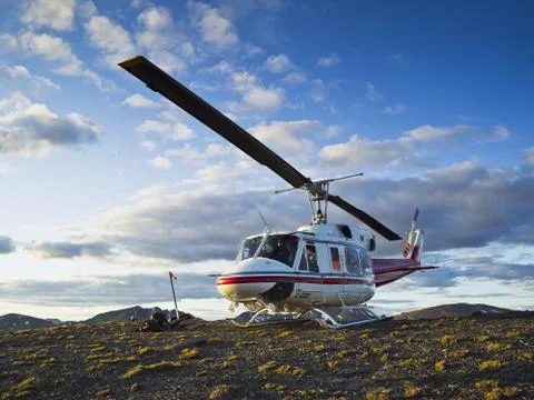 Helicopter waiting Stock Photos