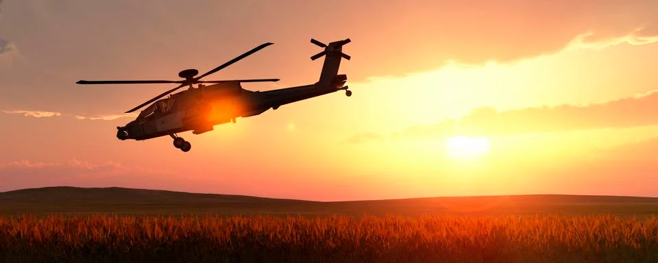 Helicopter war Stock Illustration