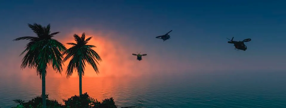 Helicopter war イラスト素材