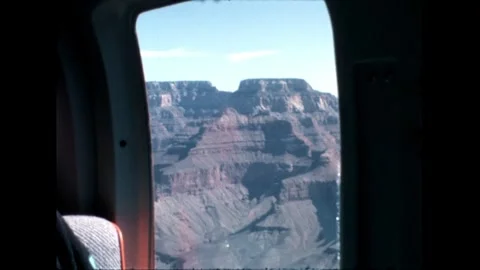 Helicopter Window View of Canyon Stock Footage 276291378