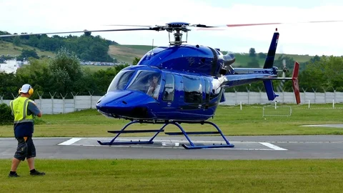 Helicopters are Getting Ready for Takeoff Stock-Footage 94696598
