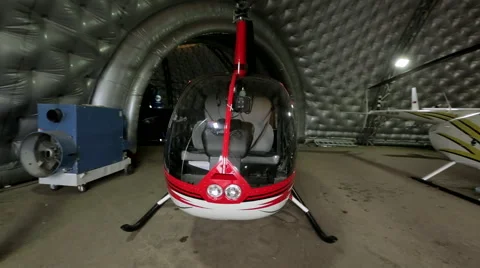 Helicopters in the hangar Stock Footage 44219570