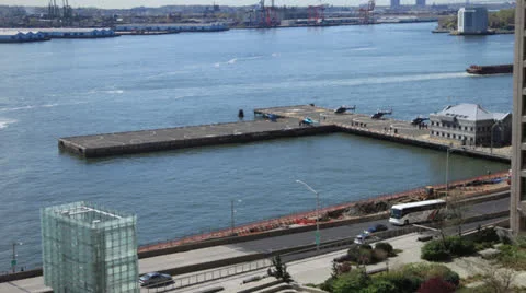 Helicopters on the Pier Stock Footage 22771292