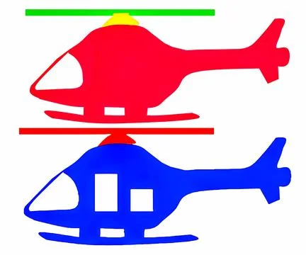 Helicopters vector Stock Illustration