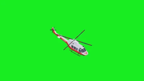 Helikopter animation on green screen 库存影片 332975150