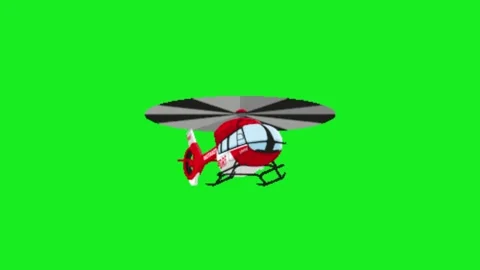 Helikopter animation on green screen 库存影片 332975155