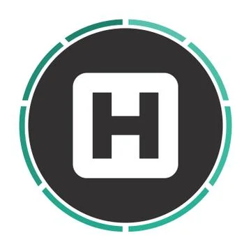Helipad computer symbol Stock Illustration