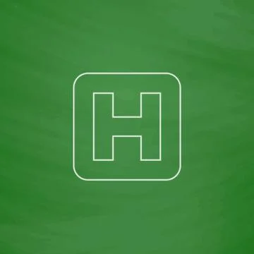 Helipad computer symbol Illustrazione stock