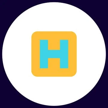 Helipad computer symbol Illustrazione stock