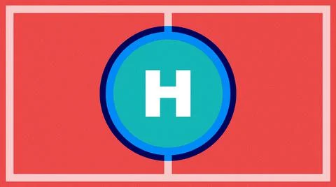 Helipad design for building top. Stock Illustration