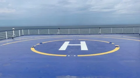 Helipad on ferry Stock Footage 203230702