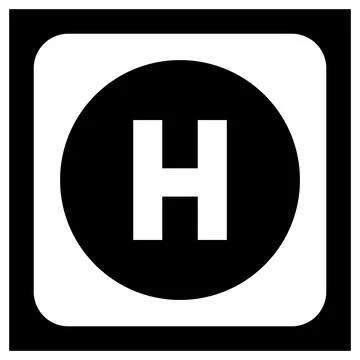 Helipad icon simple  design Stock Illustration
