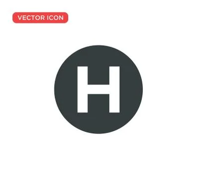 Helipad Icon Vector Illustration Design Stock Illustration