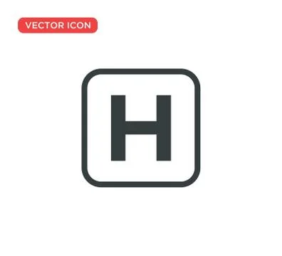 Helipad Icon Vector Illustration Design Stock Illustration